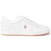Polo Ralph Lauren per uomo. [809877610004] Sneakers LTH bianche in pelle, Bianco, Basso, 1 a 3 cm, Stringhe, Casual