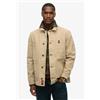 Superdry per uomo. [M5012170A] Giacca da lavoro beige, Casual, Cotone