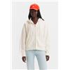 Levi's per donna. [A5945-0015] Felpa con cappuccio e zip Everyday di Off-White, Bianco, Casual, Cotone