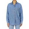 Pepe Jeans per donna. [PL304895HX7] Camicia da ragazzo blu, Casual, Cotone, Manica lunga