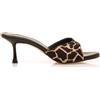 Mustang per donna. [55791] Sandali Marta in pelle nera, Nero, Tessuto, 3 a 5cm, Nessuno, Casual