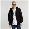 G-Star per uomo. [D25528-D395-6484] Felpa nera essenziale, Nero, Casual, Cotone biologico, Sostenibile