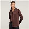 G-Star per donna. D25265-D414-9823 Camicia slim marrone [3156897], Casual, Manica lunga, Polister riciclato, Sostenibile