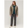 Superdry per uomo. [M5011835A] Piumino beige con cappuccio Fuji, Casual, Nylon, Manica lunga