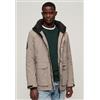 Superdry per uomo. [M5011840A] Parka antivento con cappuccio color beige cittadino, Casual, Poliestere, Manica lunga