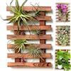 ShopLaLa Fioriera da parete in legno per piante grasse, per interni ed esterni, orchidea viva, cornice verticale per giardino, balcone, terrazza, bagno, Macetas para Plantas de Aire 40 cm