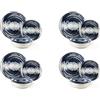 Excelsa Ermes Servizio Piatti 12 Pezzi, Ceramica, Effetto Reattivo, 4 Persone