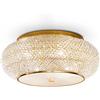 Ideal Lux PASHA' PL10 ORO Mod. 100791 Lampada Da Soffitto 10 Luci