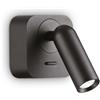 Ideal Lux BEAN AP SQUARE NERO Mod. 260655 Lampada Da Parete 1 Luce