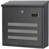 Decaller Cassette postali da parete con serratura a chiave, grande cassetta postale in metallo, 13 x 13 3/5 x 4 1/5, nero