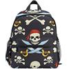 Mnsruu Zaino per bambini Pirate Skull Kindergarten Prescolare Borsa per ragazzi delle ragazze del bambino