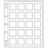 Leuchtturm 334778 Plastic Sheets ENCAP, Clear Pockets for 20 Square Coin Capsules QUADRUM 50 x 50 mm