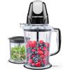 CHEFMAN Blender, 400 W di potenza, lame quadruple in acciaio inox, tritare ghiaccio, tritare cibo, miscele, nero