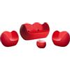 Slide Set divano Blossy con 2 poltrone Blos e tavolino