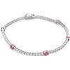 ALFIERI & ST. JOHN Bracciale tennis Alfieri & St. John in oro bianco 18kt con diamanti ct 1.60 e rubini 1.10. Lunghezza 18 cm.
