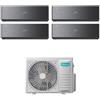 Hisense - Climatizzatore Energy Pro X Black Hisense quadri split 9000+9000+9000+9000 btu inverter Wifi in A++ R32 4AMW81U4RJC
