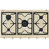 SMEG Piano Cottura a Gas, Estetica Coloniale, 90 cm, 5 Fuochi, Panna - SRV896POGH