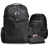 Everki Business 120 zaino per laptop con copertura antipioggia, 40 L - ampio scomparto per laptop fino a 18,4, apertura a 180°, tasca imbottita, tante tasche - Nero (EKP120)