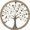 FERRETTI Pannello Decorativo Rotondo Albero Della Vita 61x1,8 Oro E Legno