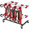 VEVOR Supporto per Carrello per Auto, Capacità per 4 Carrelli, Cremagliera di Stoccaggio con Ruote Girevoli a 360° Cremagliera di Stoccaggio per Cavalletti, Compatibile con Maggior Parte dei Carrelli