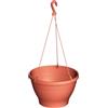VERDENIA Melrose - Vaso da fiori sospeso, design elegante e durevole, leggero, per interni ed esterni, resistente alle intemperie, diametro 26 cm, 26 x 26 x 60 cm, colore terracotta