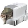 PawHut Lettiera per Gatti Chiusa con Vassoio in Acciaio, Paletta e Sacchetti Filtranti, in PP, 40.5x60.5x41.5 cm | Aosom Italy