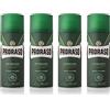 Proraso Schiuma da Barba Rinfrescante, 4 x 400ml, Schiuma barba ad azione rinfrescante con estratti di Olio di Eucalipto e Mentolo, Made in Italy