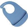 Brrnoo Bavaglini per adulti impermeabili, bavaglini in silicone per adulti raccogli briciole per mangiare per anziani(blu)