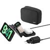 Belkin BoostCharge Pro Caricabatteria wireless pieghevole da viaggio 3 in 1 con Qi2 da 15 W, tappetino di ricarica wireless MagSafe, caricatore portatile per iPhone 16/15/14, Apple Watch e AirPods