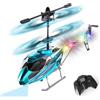 VATOS Elicottero RC Elicottero telecomandato 2.4G con luce LED, altezza fissa, decollo con un solo tasto, aerei RC per interni festival per ragazzi ragazze