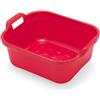 Addis bacinella Rettangolare con Manici, plastica, Red, 39 x 32 x 14 cm