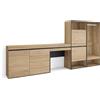 Skraut Home | Scarpiera | Mobile Salvaspazio | 297x145x35 cm | Camera da letto, stanza | Armadio Aperto | Cassettiera | Tavolo da toeletta | Stile moderno | Rovere