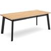 Skraut Home | Tavolo da Pranzo | Cucina, Sala da pranzo | 200 | Per 10 persone | Gambe in legno | Stile moderno | Rovere e nero