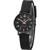 SHENGKE SK Scrub ultra sottile alla moda Orologio da donna per professionisti medici, infermieri, medici, studenti Orologio con quadrante di facile lettura, cinturino in silicone colorato (Black)