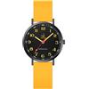 SHENGKE SK Scrub ultra sottile alla moda Orologio da donna per professionisti medici, infermieri, medici, studenti Orologio con quadrante di facile lettura, cinturino in silicone colorato (Black-Yellow)