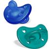 ARTSANA Chicco PhysioForma Ciuccio in Silicone 16- 6 Mesi Set Gommotti Morbidi e Delicati Colore Azzurro