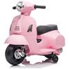 Aziamor Vespa Piaggio Moto Elettrica per bambini 6V Luci e Suoni Colore Rosa