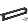 Emuca - Maniglia per mobile Cleveland, interasse 128 mm, L144 mm, Verniciato nero, Zama, 5 un