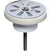 Wirquin 30724255 - Piletta per lavabo in plastica con griglia piatta in acciaio inox, grigio