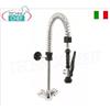 Rubinetto Miscelatore monoforo con doccia sospesa, versione mini, altezza doccia 600 mm, comandi a manopole