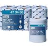 Tork 473480 Reflex Carta per asciugatura industriale Advanced, compatibile con il sistema M4 (ad estrazione centrale Reflex), monovelo, 1 conf. x 6 rotoli (6 x 269,7 m), colore blu