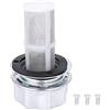 ViaGasaFamido Tappo Sfiato Filtro Idraulico AB1162, Metallo, Filtro Aria e Olio per Serbatoio Carburante, 99mm Altezza, Include 3 Viti e Anello Gomma