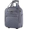 VANKEAN Valigia da Notte Leggera Multifunzione Sotto il Sedile, grigio, 16inch