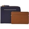Fossil Westover Portafoglio/cartellino in pelle o poliestere per uomo, 11.4 cm L x 1.3 cm W x 9.5 cm H, Blu scuro