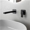 DEGHI Miscelatore lavabo a muro canna 19 cm nero opaco - Coral