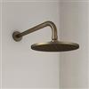 DEGHI Soffione doccia tondo 20 cm con braccio curvo oro satinato