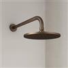DEGHI Soffione doccia tondo 20 cm con braccio curvo rame satinato
