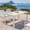 DEGHI Tavolo da giardino allungabile 157/240x90 cm in alluminio beige - Carioca