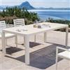 DEGHI Tavolo da giardino allungabile 200/300x100 cm in alluminio beige - Carioca
