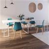 DEGHI Tavolo consolle allungabile 50-275x90 cm in metallo e legno bianco - Breeze